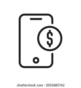 icono de línea de método de pago aislado en fondo blanco
