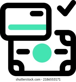 Payment Method line style icon vector design and illustration template