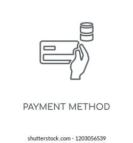 Payment method linear icon. Payment method concept stroke symbol design. Thin graphic elements vector illustration, outline pattern on a white background, eps 10.