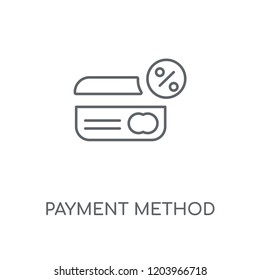 Payment method linear icon. Payment method concept stroke symbol design. Thin graphic elements vector illustration, outline pattern on a white background, eps 10.