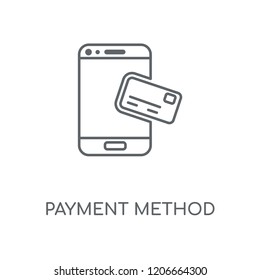 Payment method linear icon. Payment method concept stroke symbol design. Thin graphic elements vector illustration, outline pattern on a white background, eps 10.