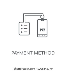 Payment method linear icon. Payment method concept stroke symbol design. Thin graphic elements vector illustration, outline pattern on a white background, eps 10.