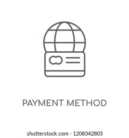 Payment method linear icon. Payment method concept stroke symbol design. Thin graphic elements vector illustration, outline pattern on a white background, eps 10.