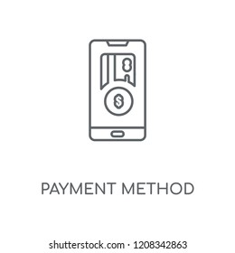 Payment method linear icon. Payment method concept stroke symbol design. Thin graphic elements vector illustration, outline pattern on a white background, eps 10.