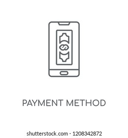 Payment method linear icon. Payment method concept stroke symbol design. Thin graphic elements vector illustration, outline pattern on a white background, eps 10.