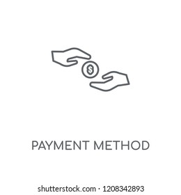 Payment method linear icon. Payment method concept stroke symbol design. Thin graphic elements vector illustration, outline pattern on a white background, eps 10.