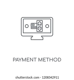 Payment method linear icon. Payment method concept stroke symbol design. Thin graphic elements vector illustration, outline pattern on a white background, eps 10.