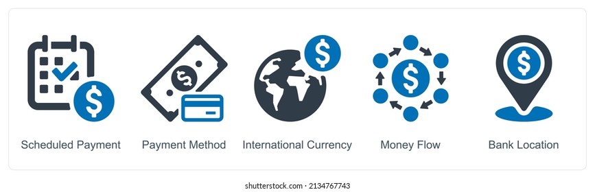 Payment Method And Money Flow Icon Concept