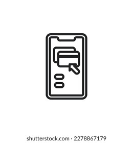 Método de pago, iconos de esquema de pago en línea. Ilustración vectorial. Icono aislado adecuado para web, infografías, interfaz y aplicaciones.