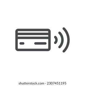 Esquema de icono relacionado con el método de pago y vector lineal.