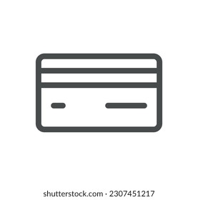 Esquema de icono relacionado con el método de pago y vector lineal.