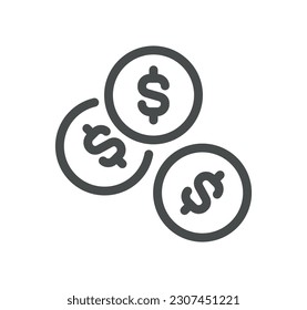 Esquema de icono relacionado con el método de pago y vector lineal.