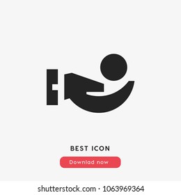 Payment method sign icon vector, cash modern symbol vector illustration for web and mobil app isolated on grey background
