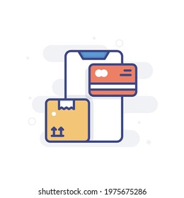  Payment Method vector filled outline icon style illustration. EPS 10 File