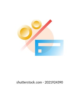 Payment method. Vector icon in gradient style