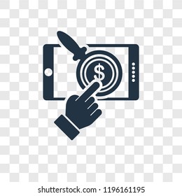 Payment method vector icon isolated on transparent background, Payment method transparency logo concept