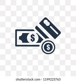 Payment method vector icon isolated on transparent background, Payment method transparency concept can be used web and mobile