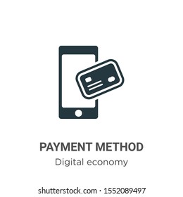 Payment method vector icon on white background. Flat vector payment method icon symbol sign from modern digital economy collection for mobile concept and web apps design.