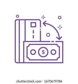 Payment Method Vector illustration. Shopping and E-commerce Outline icon. EPS 10 File