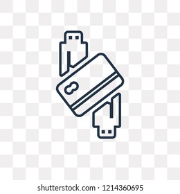 Payment method vector outline icon isolated on transparent background, high quality linear Payment method transparency concept can be used web and mobile