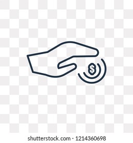 Payment method vector outline icon isolated on transparent background, high quality linear Payment method transparency concept can be used web and mobile