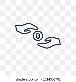 Payment method vector outline icon isolated on transparent background, high quality linear Payment method transparency concept can be used web and mobile