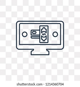 Payment method vector outline icon isolated on transparent background, high quality linear Payment method transparency concept can be used web and mobile