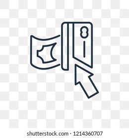 Payment method vector outline icon isolated on transparent background, high quality linear Payment method transparency concept can be used web and mobile