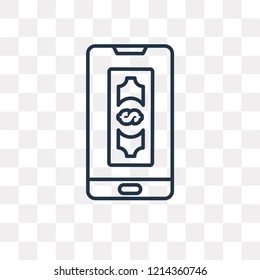 Payment method vector outline icon isolated on transparent background, high quality linear Payment method transparency concept can be used web and mobile