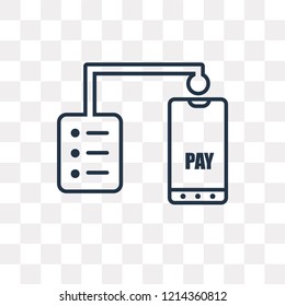 Payment method vector outline icon isolated on transparent background, high quality linear Payment method transparency concept can be used web and mobile