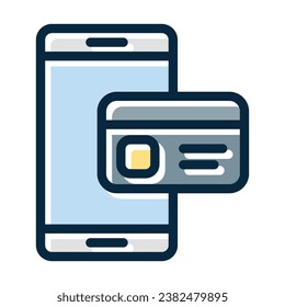 Payment Method Vector Thick Line Filled Dark Colors Icons For Personal And Commercial Use.
