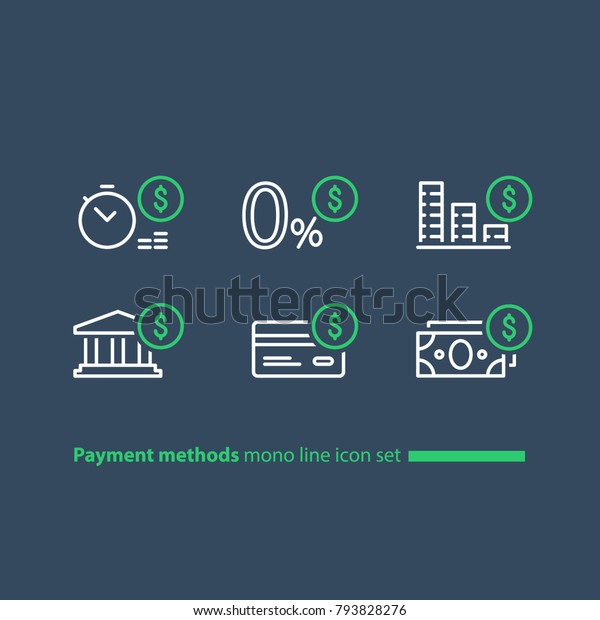 Payment Methods Financial Items Set Zero Stock Vector Royalty Free 793828276