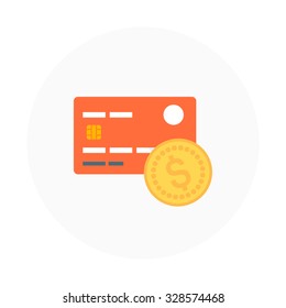 Payment Methods flat style, colorful, vector icon for info graphics, websites, mobile and print media.