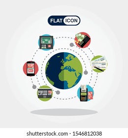 Payment Methods. Flat Vector Illustration