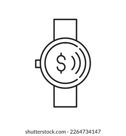 Payment methods icon design. Smartwatch Pay, smarthwatch payment icon. isolated on white background