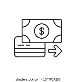 payment - minimal line web icon. simple vector illustration. concept for infographic, website or app.