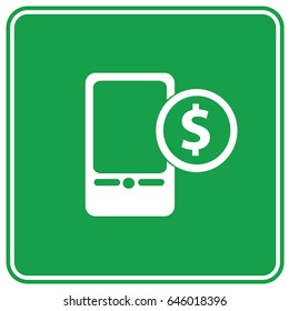 Payment mobile phone icon design,clean vector