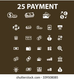 payment, money, banking  icons, signs vector concept set for infographics, mobile, website, application
