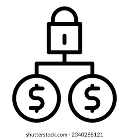 Payment money icon outline vector. Credit tax. Estate bill