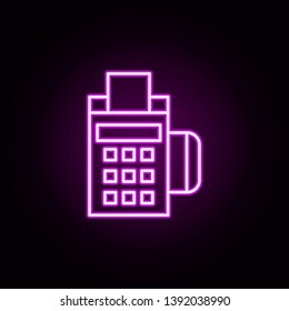 payment, money neon icon. Elements of food and drink set. Simple icon for websites, web design, mobile app, info graphics