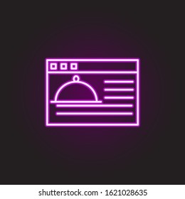 Payment, money neon style icon. Simple thin line, outline vector of food and drink icons for ui and ux, website or mobile application