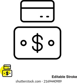 Payment Money Vector Line Icon