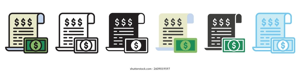 Payment multi style, mini illustration icon set. outline, flat, glyph, line color, UI, UX, app and web, digital or print. vector EPS 10 related to payment service, economy, ecommerce, market