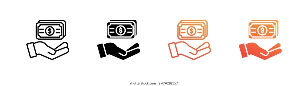 Vector múltiple del conjunto del icono del estilo