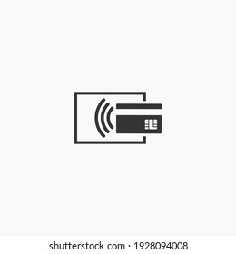 payment with NFC card icon graphic design vector illustration