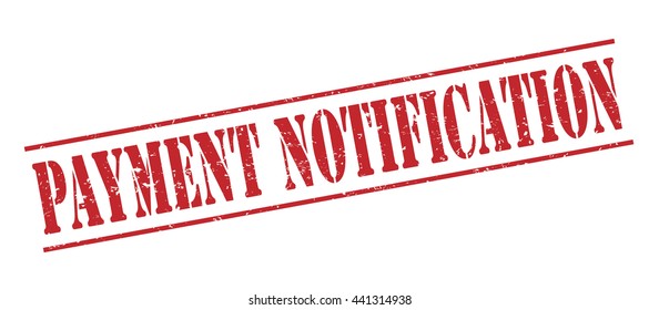 payment notification vector stamp on white background