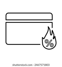Payment Offer Icon Line Vector graphics