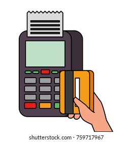 payment online dataphone hand holding credit card market