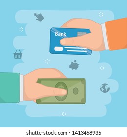 Payment online icon set design