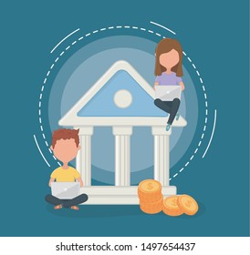 Payment online icon set design